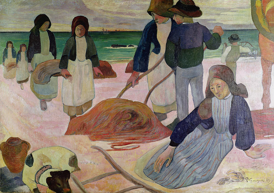 Seaweed Gatherers Painting by Paul Gauguin