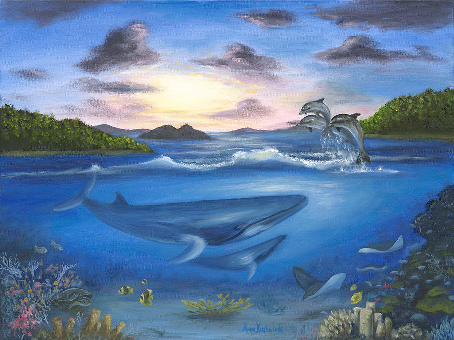 Landscape Painting - Seaworld by Anne Kushnick
