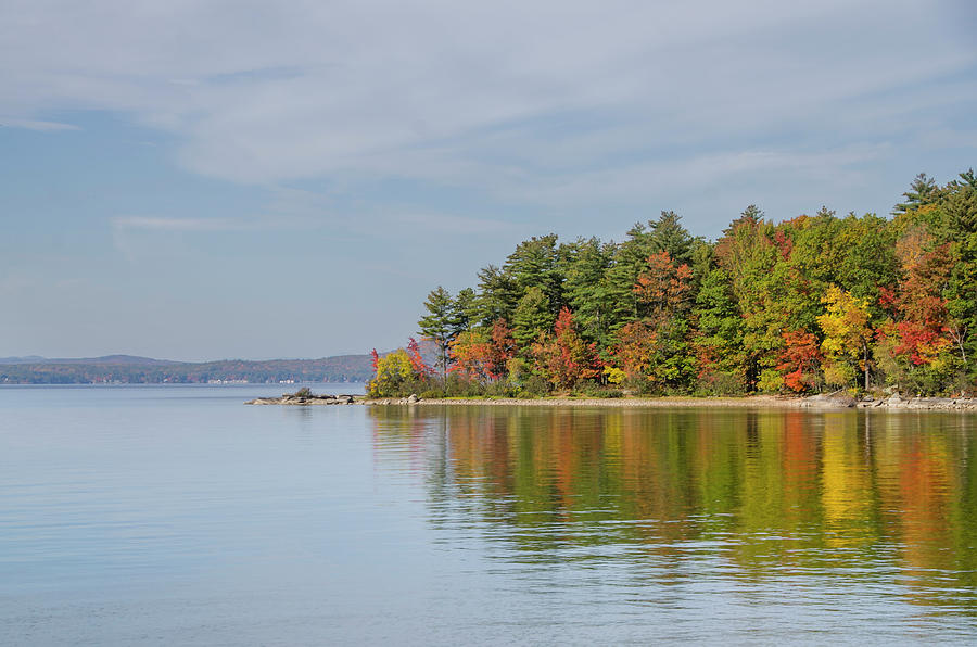 Sebago Lake in Autumn - Maine Photograph by Bill Cannon