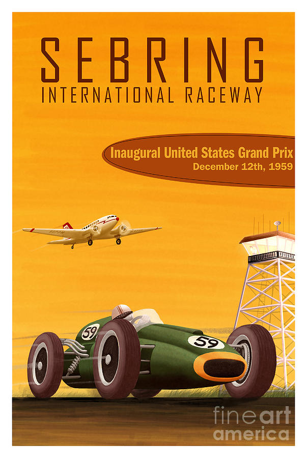 Sebring Raceway Poster Photograph by Jon Neidert