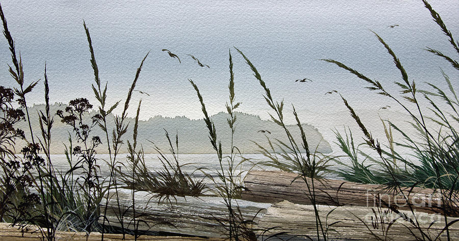 Secluded Driftwood Shore Painting by James Williamson