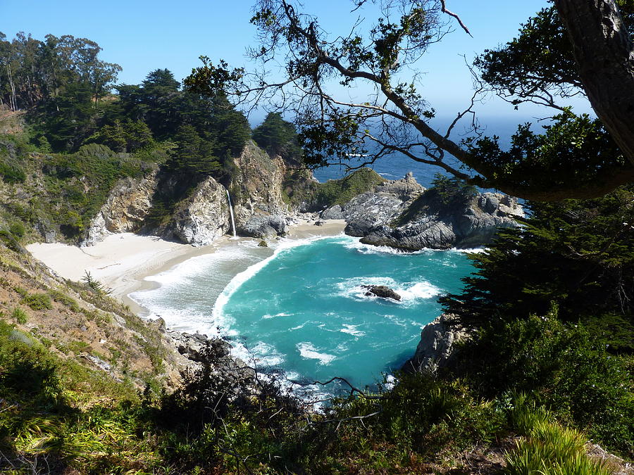 Secluded McWay Cove in Californias Julia Pfeiffer Burns State Park Photograph by Carla Parris