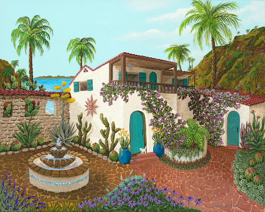 Paradise Painting - Secluded Paradise by Katherine Young-Beck