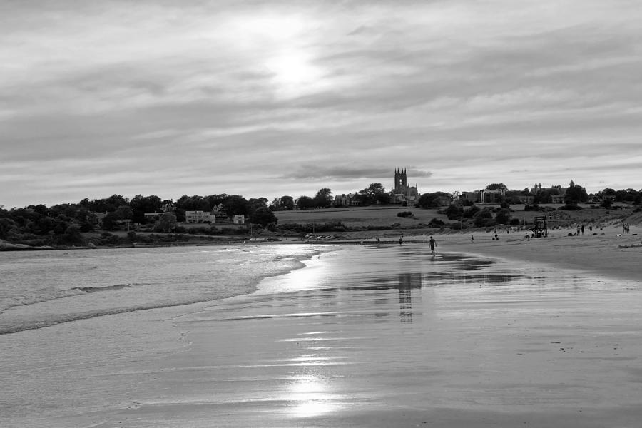 Second Beach Newport RI Black and White Photograph by Toby McGuire