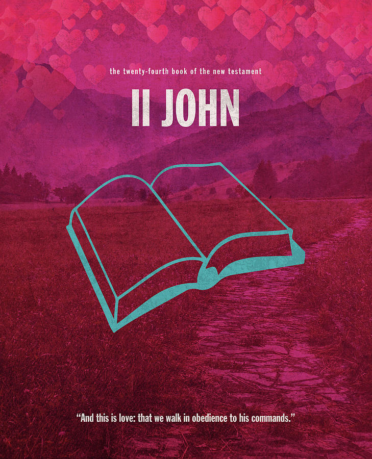 Second John Books Of The Bible Series New Testament Minimal Poster Art Number 24 Mixed Media By Design Turnpike