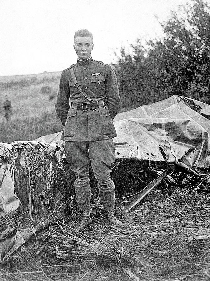 Second Lieutenant Frank Luke with his 13th official kill September 18 1918 somewhere in  France Photograph by David Lee Guss
