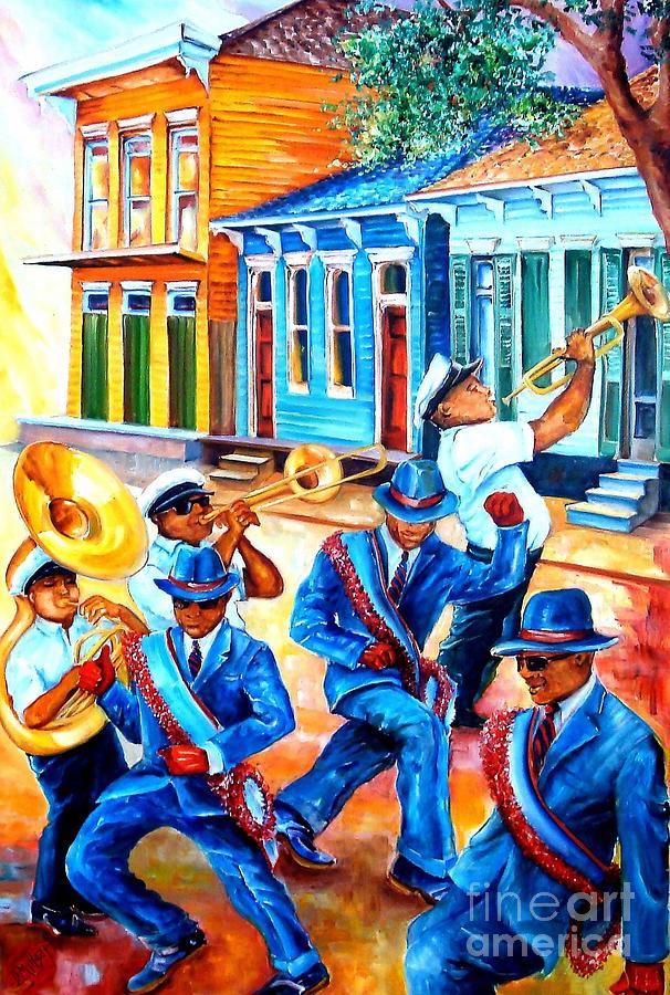 Second Line in Treme Painting by Diane Millsap