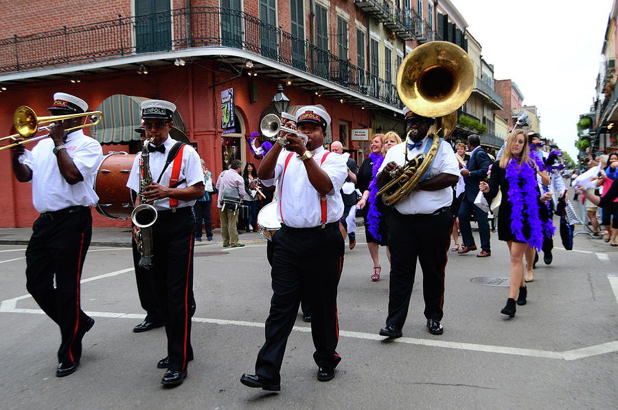 Second Line March, New Orleans Photograph by James Kirkikis