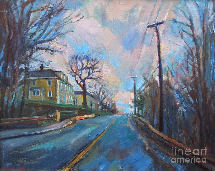 Second Street in April Painting by Marc Poirier