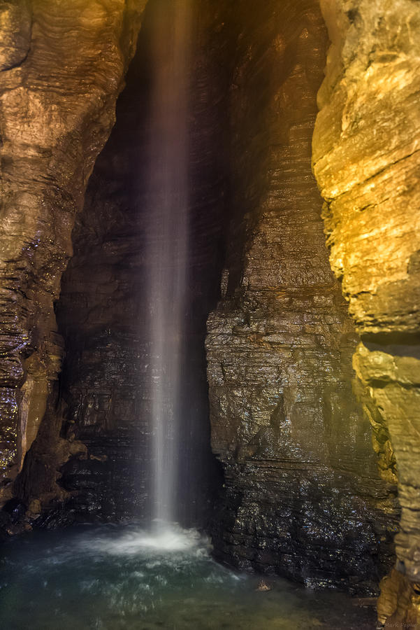 Secret Caverns Waterfall Photograph by Mark Papke