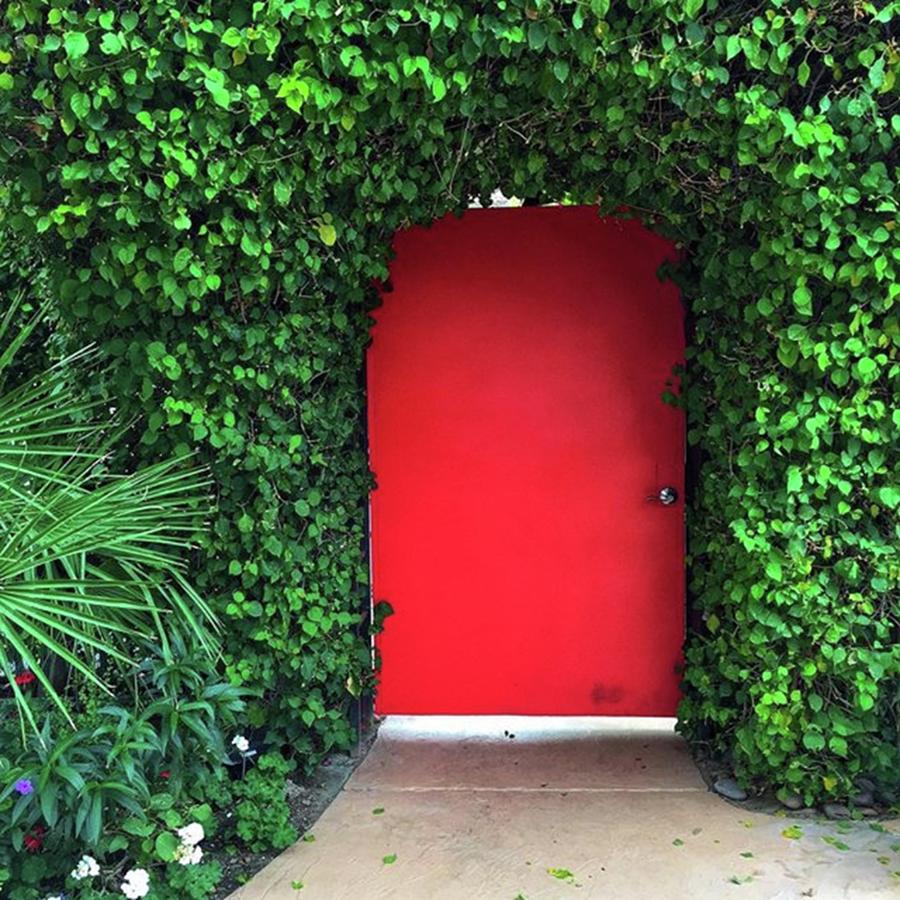 Socal Photograph - Secret Door. #reddoor #secretdoor #red by Ginger Oppenheimer