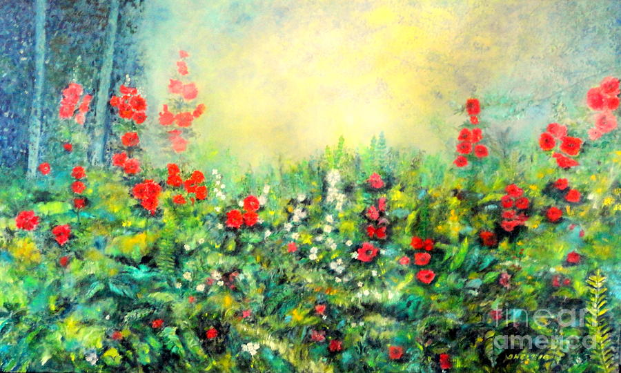 Secret Garden 2 - 150x90 Cm Painting by Dagmar Helbig