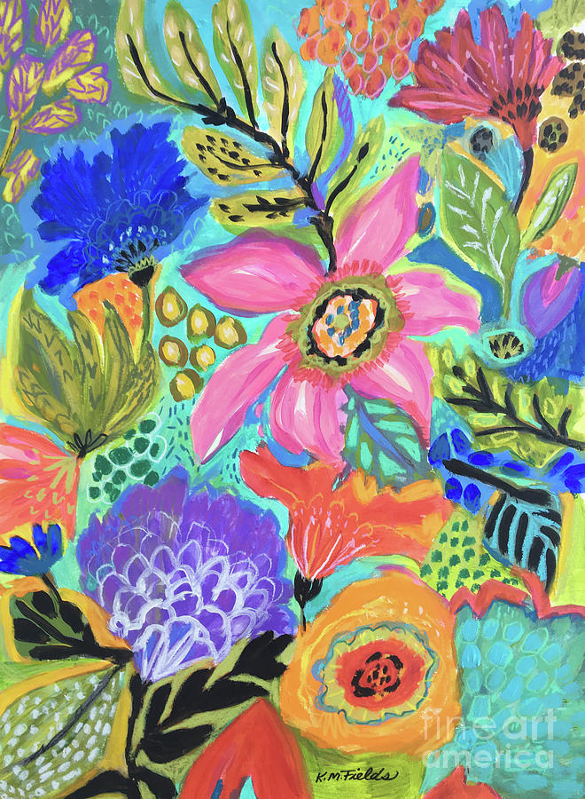 Flower Painting - Secret Garden 2 by Karen Fields