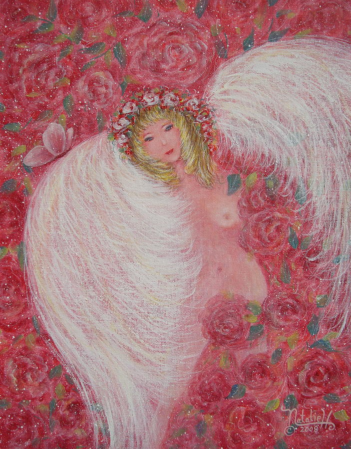Fantasy Painting - Secret Garden Angel 6 by Natalie Holland