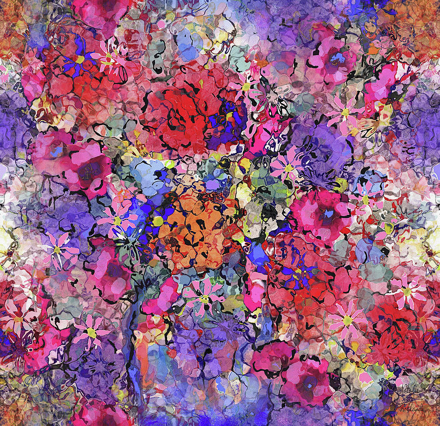 Secret Garden Flowers Painting by Natalie Holland