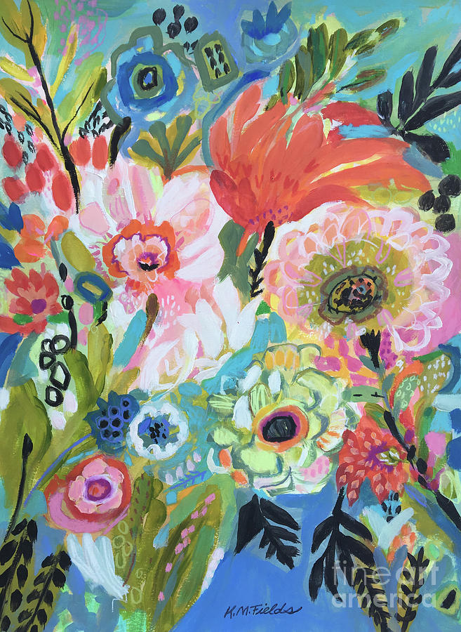 Flower Painting - Secret Garden by Karen Fields