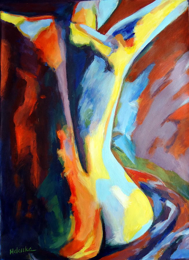 Nude Painting - Secret sources and powers by Helena Wierzbicki