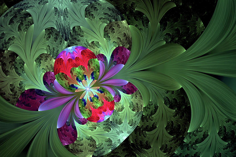 Floral Abstract Digital Art - Secrets Plants Keep Abstract by Georgiana Romanovna