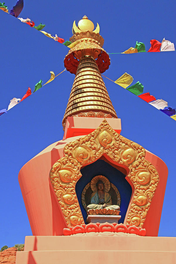 Sedona # 21 - Amitabha Stupa and Peace Park Photograph by Allen Beatty