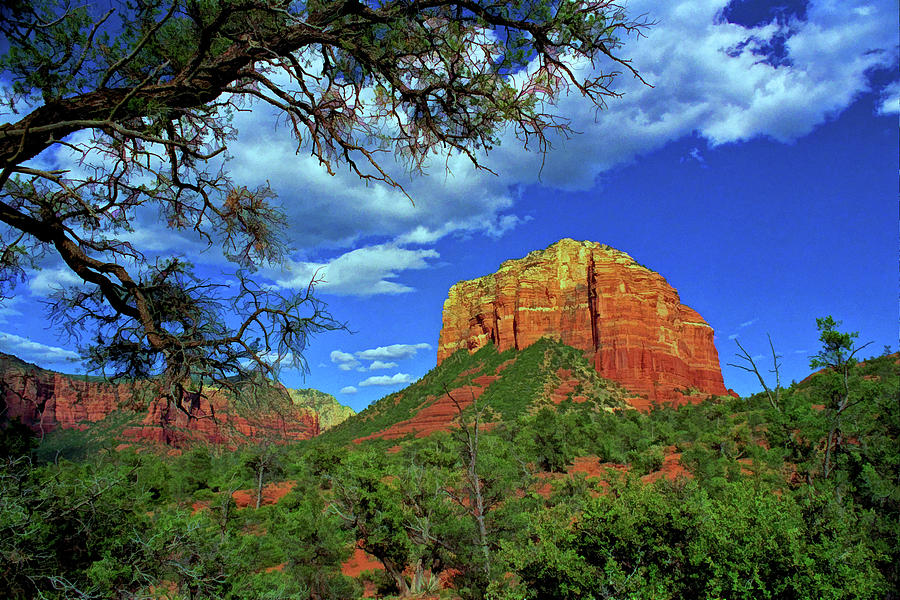 Sedona # 38 - Courthouse Rock Photograph by Allen Beatty