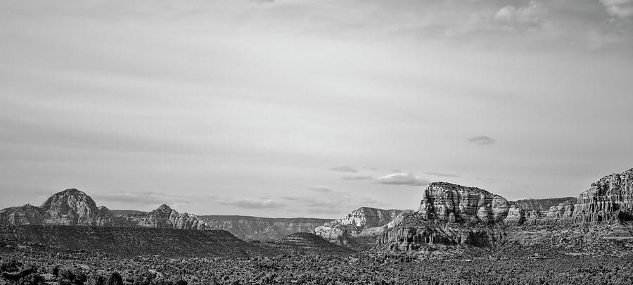 Sedona Arizona Panorama I BW Photograph by David Gordon