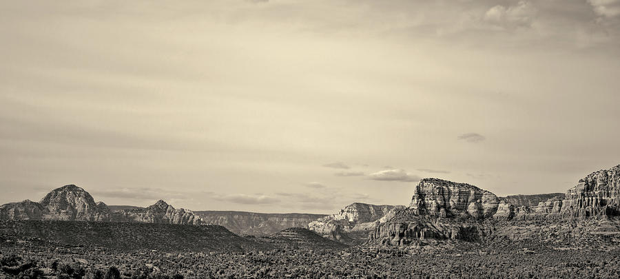 Sedona Arizona Panorama I Toned Photograph by David Gordon