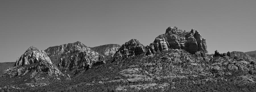 Sedona Arizona Panorama II BW Photograph by David Gordon
