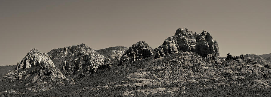 Sedona Arizona Panorama II Toned Photograph by David Gordon