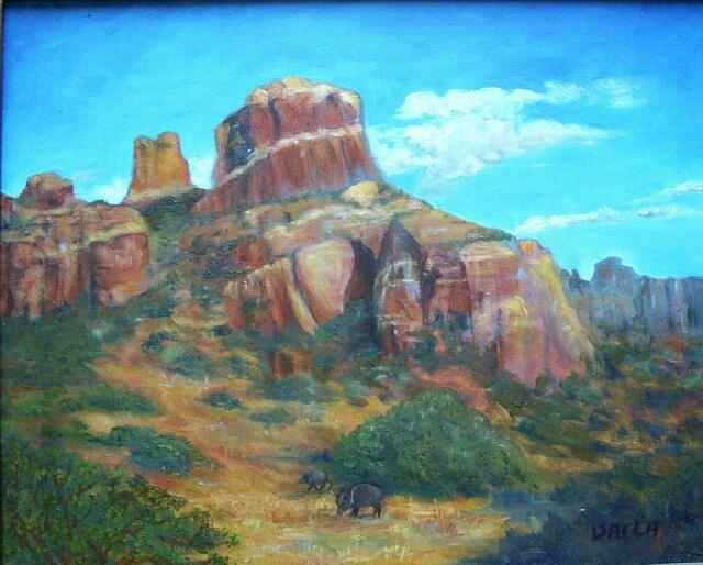 Landscape Painting - Sedona Blu by Darla Joy  Johnson