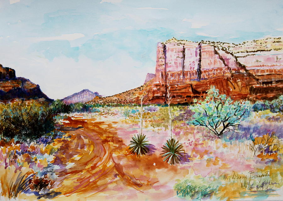 Sedona Bound Desert in Spring Painting by M Diane Bonaparte