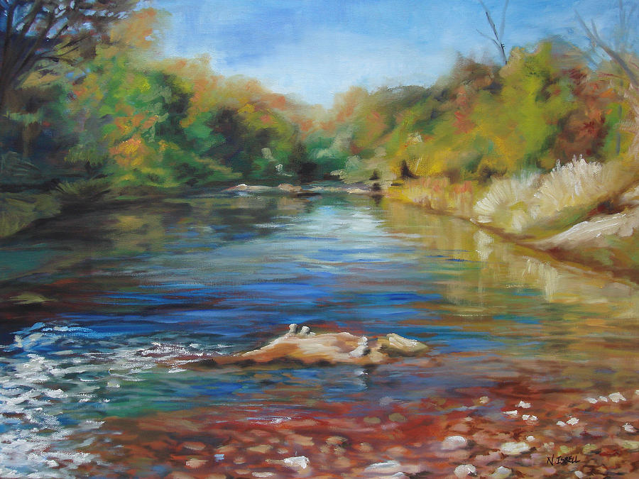 Nature Painting - Sedona Creek by Nancy Isbell