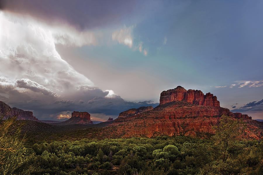 Sunset Photograph - Sedona Drama by Dave Dilli