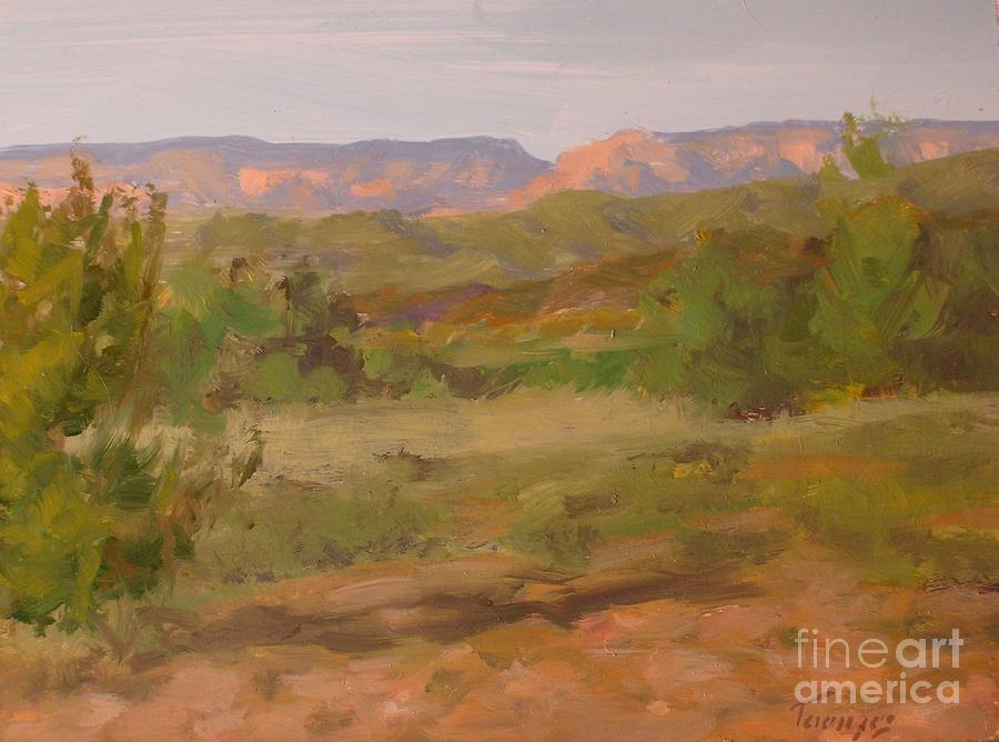 Sedona from 1000 Trails Camping Area Painting by James H Toenjes