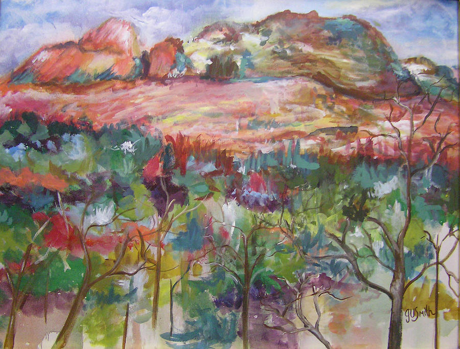 Mountain Painting - Sedona by Gloria Smith