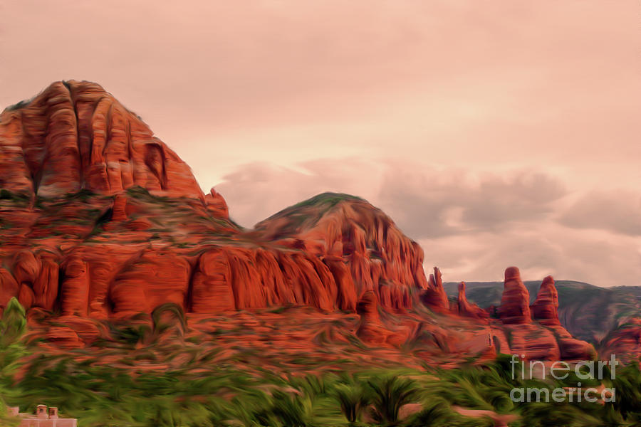 Sedona Mountains Painting by Chandra Nyleen Sedona Mountains Painting by Chandra Nyleen