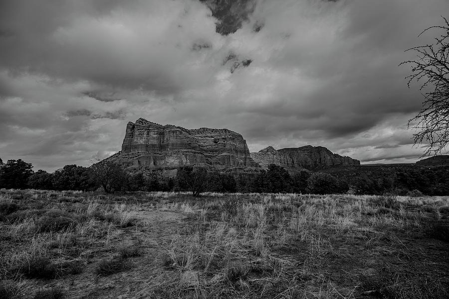 Sedona Red Rock Country Arizona BnW 0177 Photograph by David Haskett II