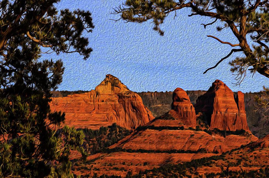 Sedona Red Rocks op22 Photograph by Mark Myhaver