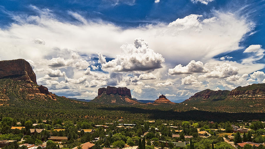 Sedona Valley and Bell Rock Photograph by Lou  Novick