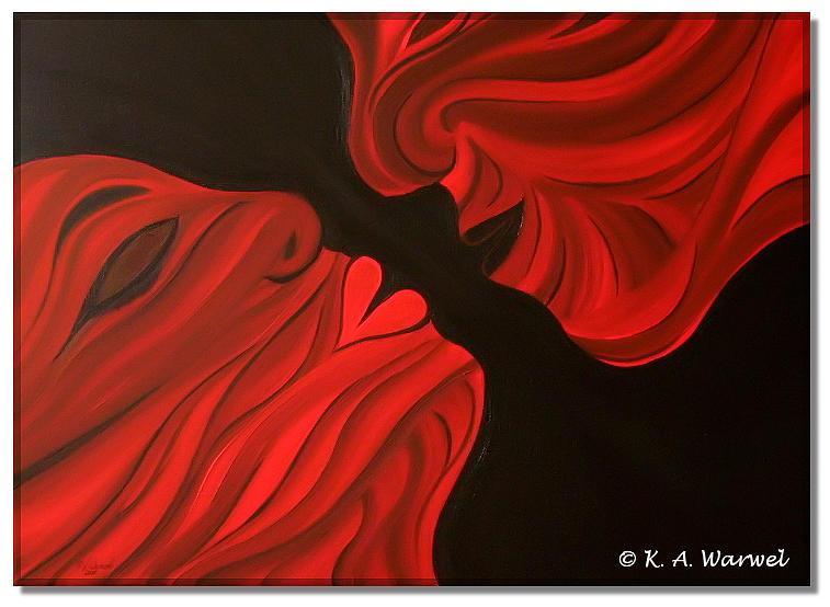 Kiss Painting - Seduction by Klaudia Warwel