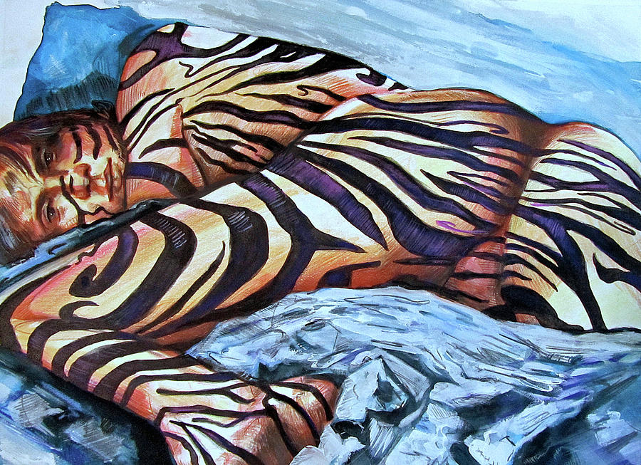 Seduction of Stripes Painting by Rene Capone