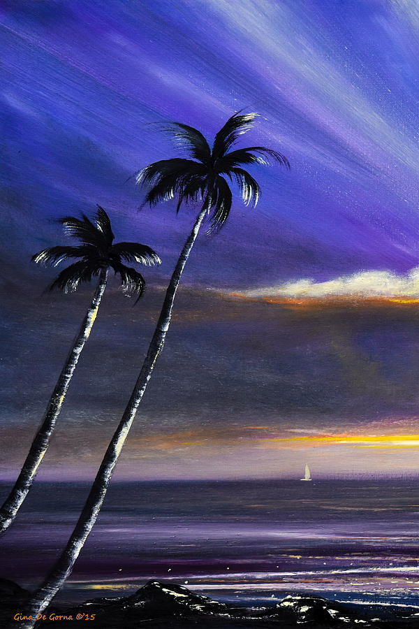 See Breeze - Vertical Sunset 2 Painting by Gina De Gorna