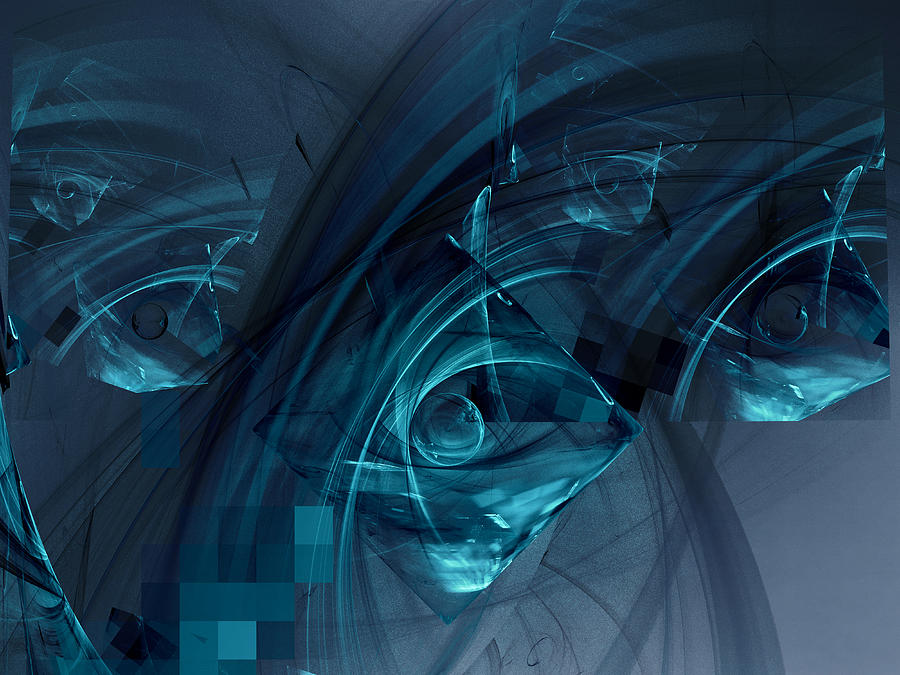 See Through Baby Blue Digital Art by Jeff Iverson