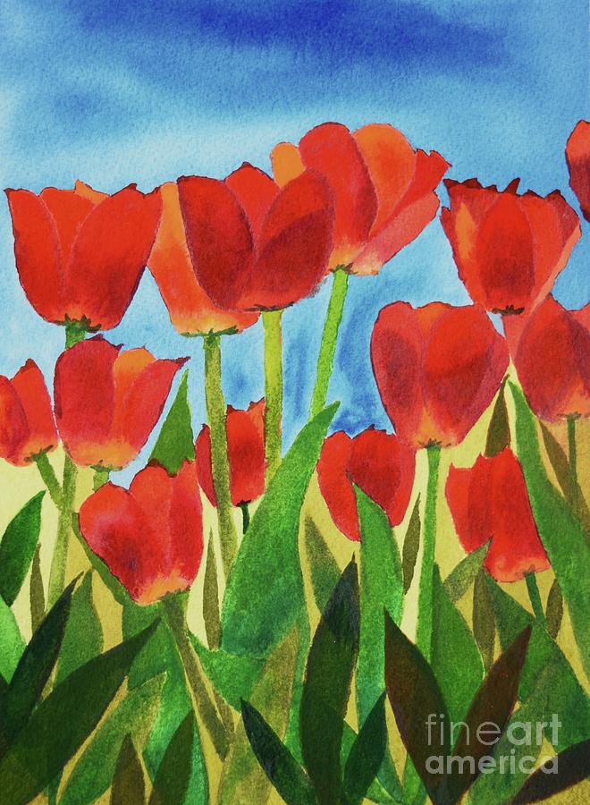 See Through Tulips  Painting by Barrie Stark