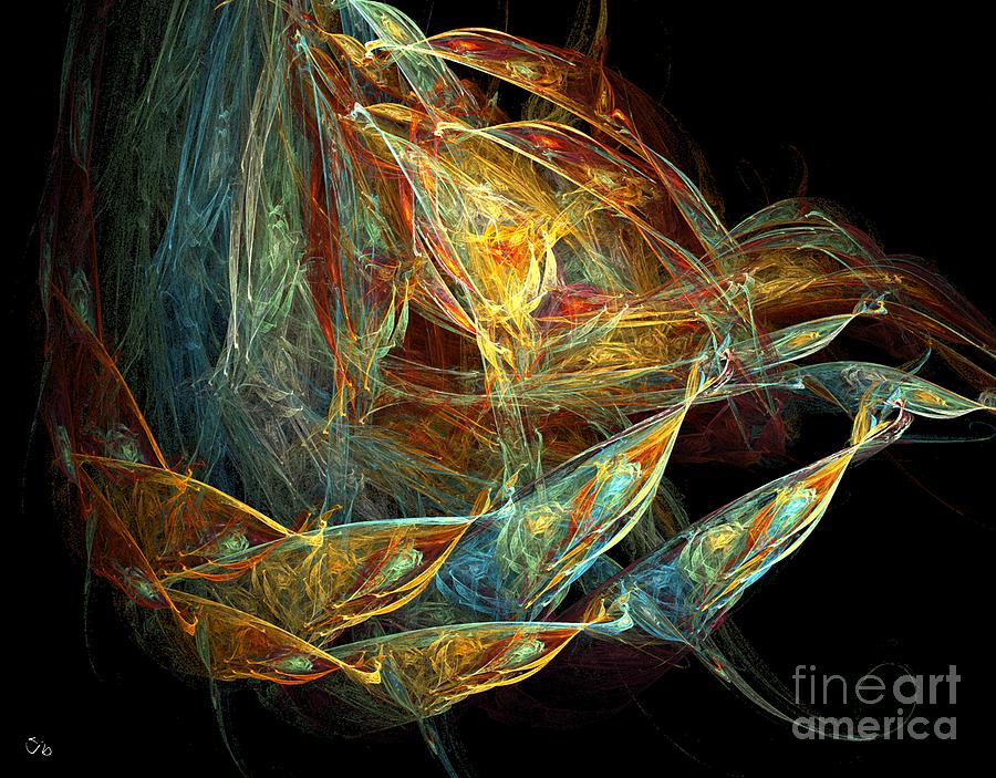 Abstract Digital Art - Seed Pod by Ronald Bissett