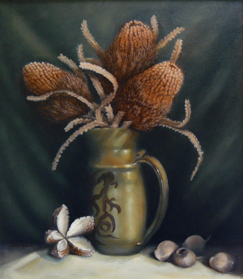 Seed Pods Painting by Margaret Stockdale