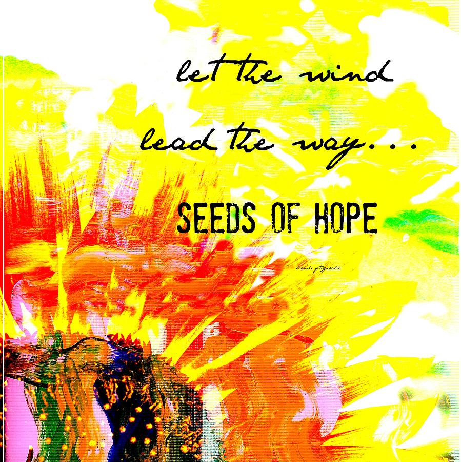 Seeds Of Hope Sunflower Abstract V1 Digital Art