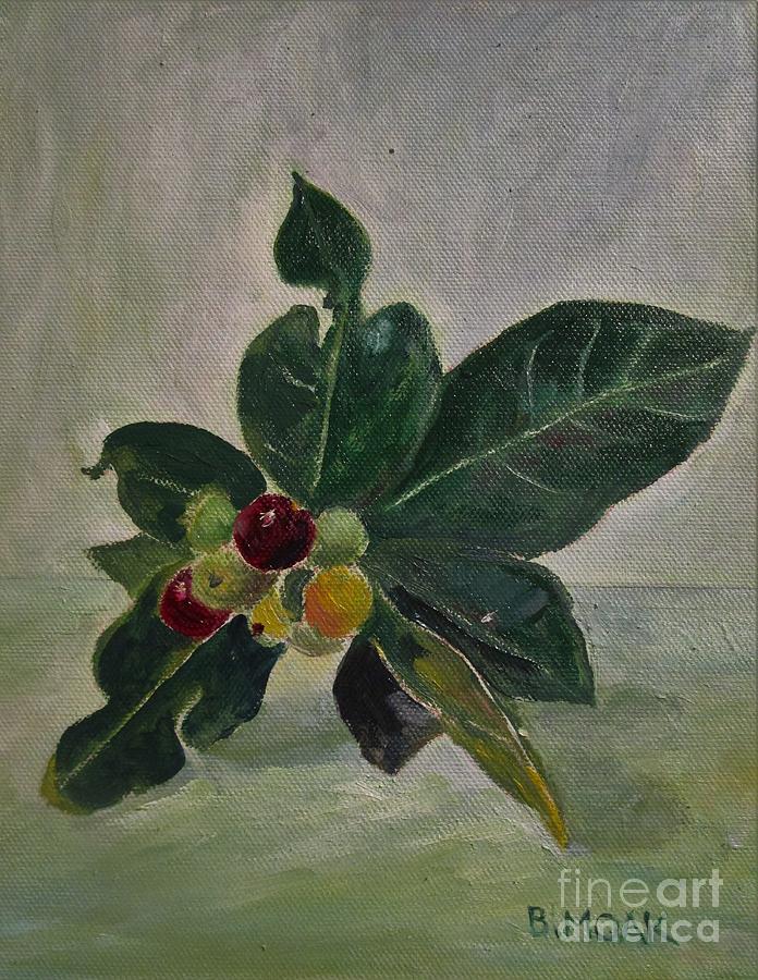 Seeds of the Ivora Coccinea Painting by Barbara Moak