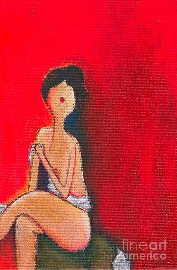 Seeing Me Nude Painting by Ricky Sencion