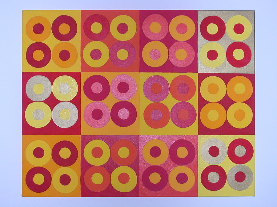 Squares Painting - Seeing Red Squared by Gay Dallek Squares Painting - Seeing Red Squared by Gay Dallek