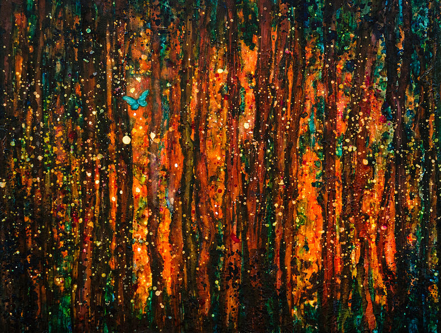 Abstract Painting - Seeking Enchantment by Sandy Sandy Abstract Painting - Seeking Enchantment by Sandy Sandy